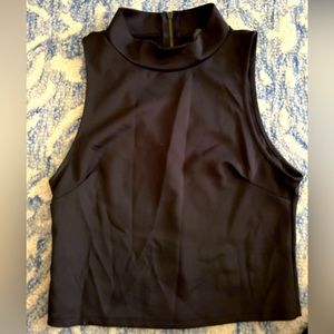 Mock high neck cropped top